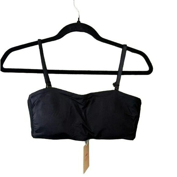 Andie Swim The Bora Bora Black Top Eco Nylon Removable Straps Strapless Small - Picture 5 of 10